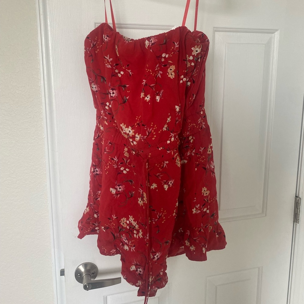 Strapless romper